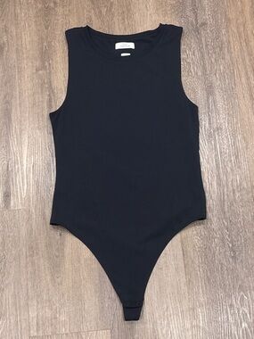 Aritzia Babaton Contour Sleeveless Thong Bodysuit Black Large